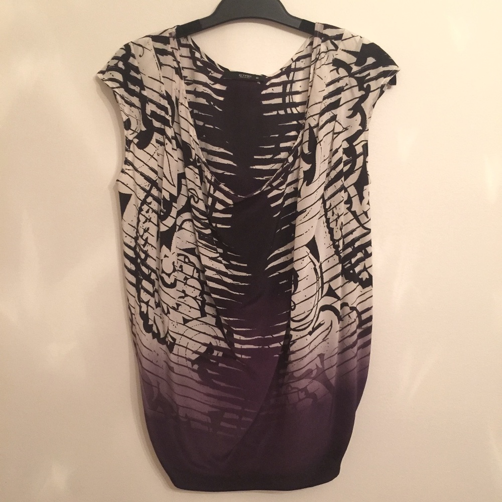 ETRO NEW Luxury Silk Women's Blouse Umbre Eggplant